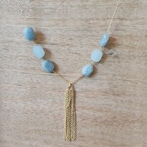 Elegant Gold and Mulit Color Stone Necklace